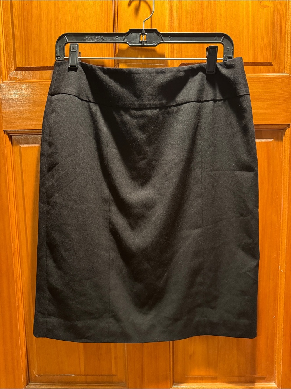 AK Anne Klein Comfortable Black Pencil Skirt with Stretch Waist Size 8